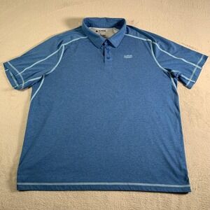 Alaskan Hardgear Polo Shirt Mens XL Blue Fishing Vented Performance Top Standard